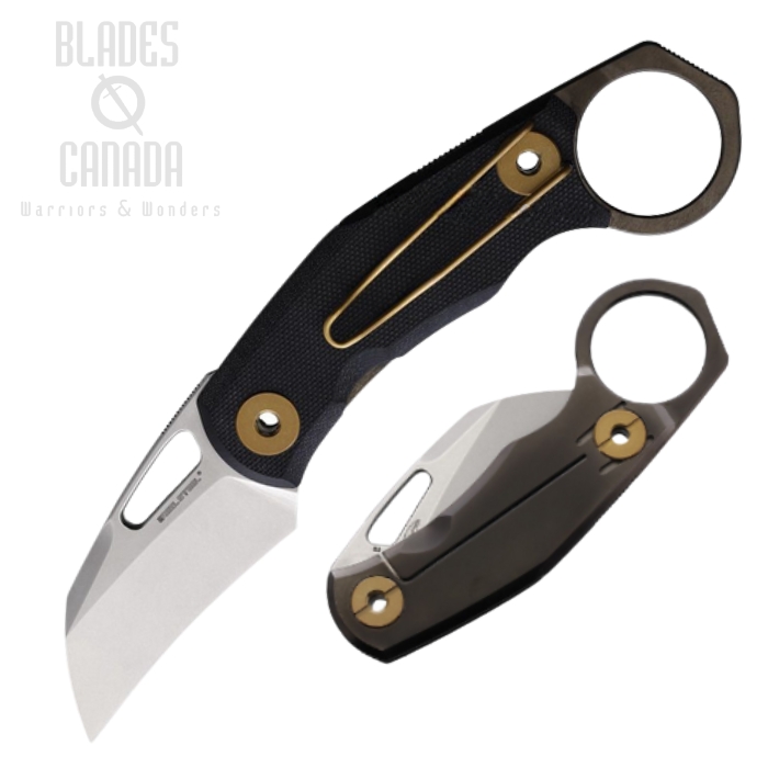 Real Steel Shade Framelock Folding Knife, D2 SW, G10 Black/Stainless Bronze, RS7915